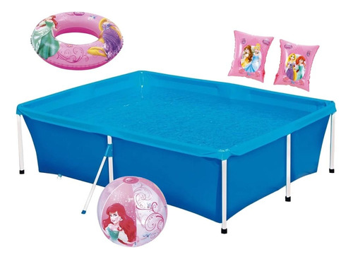 Kit Piscina Infantil 2000 Litros + Bola Inflável + 2 Boias