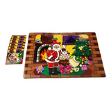 Set 12 Piezas Individuales Mesa Navideños Platos Y Vaso Navi