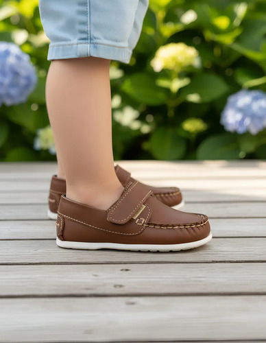 Acertijo Zapato Casual Para Niño Camel, Código 100653-2