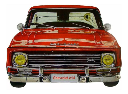 Porta Chaves De Parede Retrô Decorativo Chevrolet C14 Red