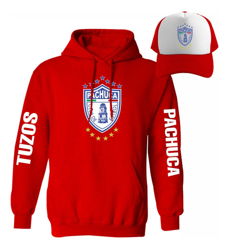 Kit De Sudadera + Gorra Sublimada Mod Tuzos Pachuca Liga Mx