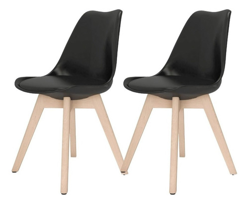 Kit 2 Cadeiras Eames Empório Tiffany Wood Saarinen Design