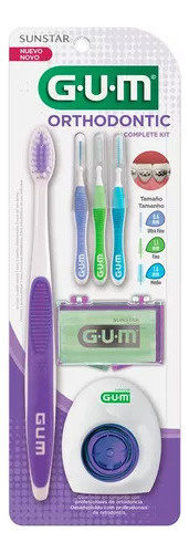 Gum Kit Complete Orthodontic Cepillo+cepillo Mini+hilo+cera