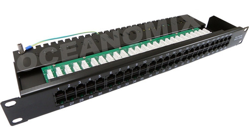 24un Voice Panel 50 Portas Rj45 Padrão Rack Telecom 1u Cat3