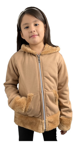 Campera Corderito Lisa Nena Talle 6 A 16 Invierno Abrigo