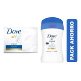 Pack 1 Jabon Dove Original + 1 Desodorante Barra Dove Origin