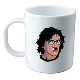 Taza Plástico Blanca Personalizada Sublimada Charly García