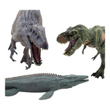 Kit De Increibles Indominux Rex, Trex, Mosasaurio De Didacti