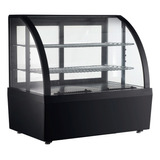 Vitrina Refrigerada Sobre Mostrador Migsa Nr-rtw100l-3 Color Negro Estilo De Vidrio Curvo