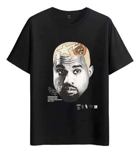 Tshirt Muscle Freaks Kanye West Estilo Retrato Camiseta
