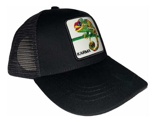 Gorra Animal Trucker Goorin Karma Camaleón Black.