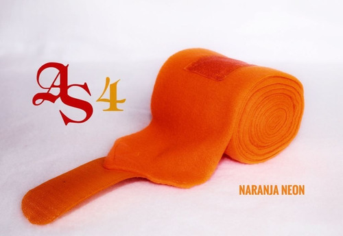 Vendas De Descanso Para Caballo Naranja Neon 4 Piezas