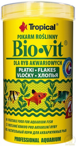 Tropical Bio-vit Flakes 100g - Ração Vegetal P/ Peixes