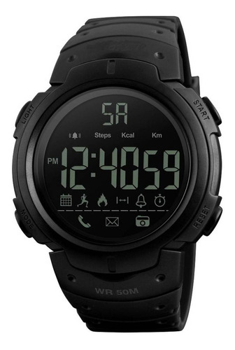 Smartwatch Skmei 1301 Caja De  Abs  Black, Malla  Black De  Pu