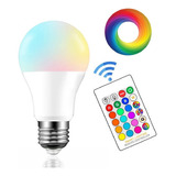 Lampada Rgb Bulbo Colorida Led 10w Bivolt C/ Controle Remoto