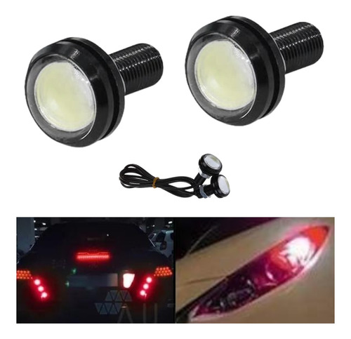 Ojo De Angel (par) Luz Led Lupa 12v Auto Moto Monopatin X2