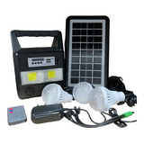 Luminaria Solar/radio Fm/usb/tf/ Bluetooth Luz De Emergencia