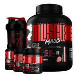 Kit Mass Hipercalórico + Bcaa + Creatina + Glutamina + Copo