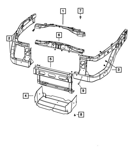 Marco Superior De Radiador Dodge Dakota 2006 - 2011 Mopar Foto 3