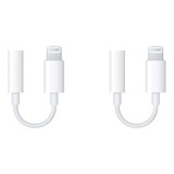 2 Cabos Adaptador Lightning Para P2/  Femea Para iPhone/iPad