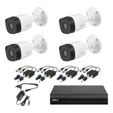 Kit Circuito Cerrado 4 Cámaras 2mp Dahua Dvr 16 Ch Baluns