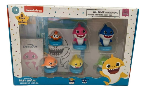 Sellos Baby Shark 6 Pack Baby Shark Stampers Mas Juegos