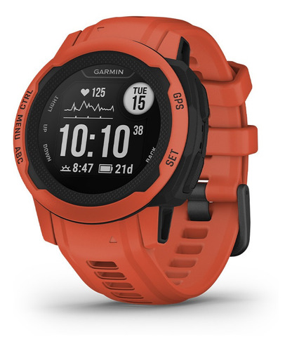 Reloj Smartwatch Instinct 2s Garmin Resistente Tracback Color Del Bisel Rojo