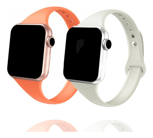 Pulseira Silicone Slim Fina Para Apple Watch Smartwatch Iwo