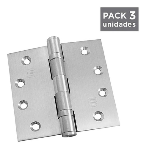 3 Bisagras Acero Inox Scanavini 40x40 Con Rodamientos