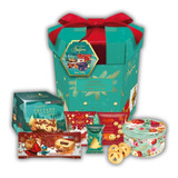 Cesta Natal Luxo Premium Kit Presente Familia Caixa Decorada
