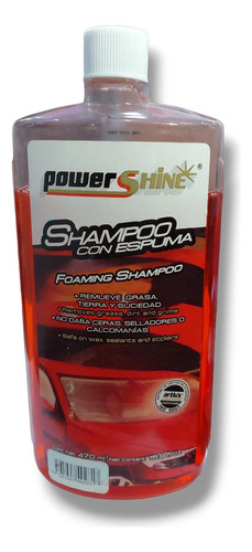 Shampoo Espumante Para Autos Motos Camión Power Shine 470 Ml