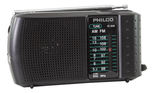 Radio Philco Ic-x40 Portátil Am/fm Color Negro