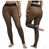 Calzas Medias Leggins Con Polar Efecto Piel Otoño Invierno