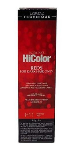 L'oreal. Hicolor, Tinte H11 Rojo Intenso (paquete De 2)