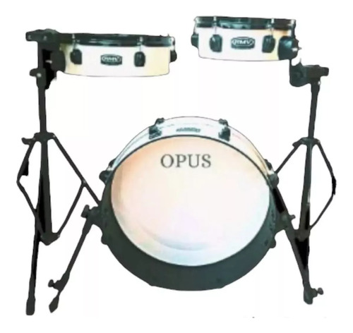 Bateria Rmv Opus Branca Super Compacta C/ 3 Tambores