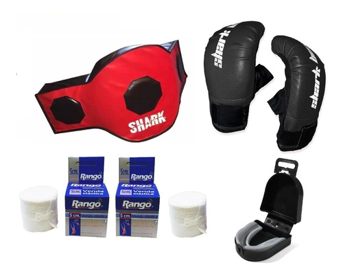 Cinturon De Boxeo, Kick, Mma + Guantines+ Vendas+ Bucal