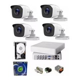 Dvr 8 Canais Hikvision + Hd + 04 Cameras + Acessorios