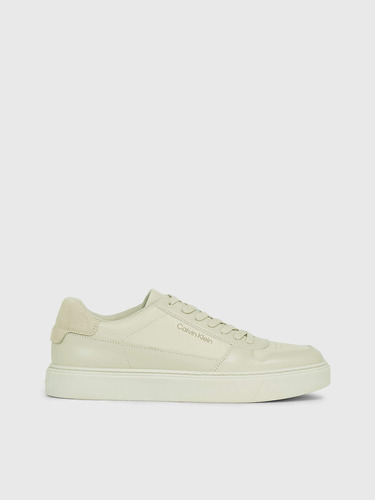 Tenis De Piel Beige De Hombre Calvin Klein