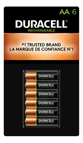 Duracell Pre Charged Rechargeable Nimh Aa Batteries, 6-pack