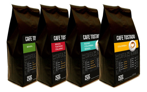 Pack De Café 4 Variedades X 250gr- Brasil - Colombia Xrl