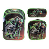 Set Mochila Lonchera Y Lapicera Halo Master Chief 6d Chenson