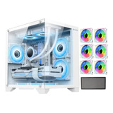 Gabinete Gamer Com 6 Fans Rgb Inclusas Micro Mini Atx