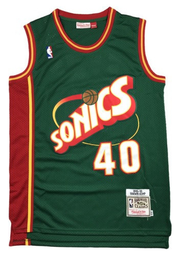 Camiseta De Baloncesto Retro De Seattle Supersonics 40 # Sea