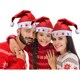 12 Gorros Santa Claus Luz Led Navideño Rojo Navidad Posada