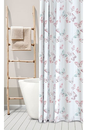 Cortina De Baño Jean Cartier Vinilo Estampada 180x180 Cm