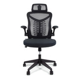 Cadeira Escritório Ergonômica Mesh Ajuste Lombar Gogo Go200 Cor Preto