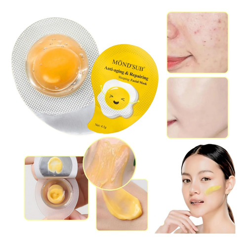 X3 Mascarilla Facial En Forma De Huevo Nutre Hidrata Repara