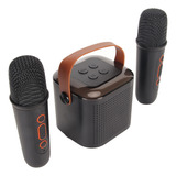 Mini Máquina De Karaoke Estéreo Portátil Con Luz Rgb Bluetoo