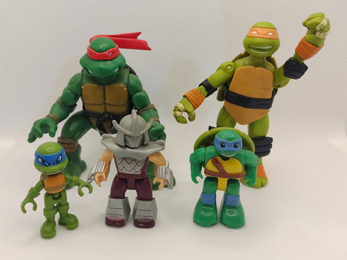 Lote De Figuras Tortugas Ninja Rafel Miguel Ángel Destructor