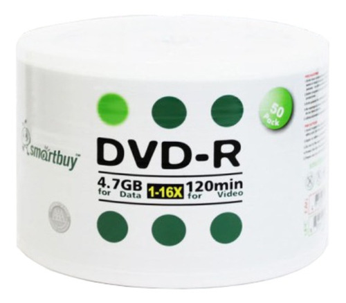 Disco Virgen Dvd-r Smartbuy Imprimible De 16x Por 50 Unidades